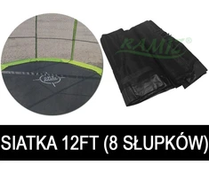 Apsauginis tinklas sodo batutui SkyRamiz 366 cm/12FT, juodas