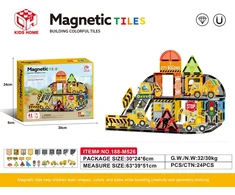 RAMIZ Statybvietės magnetinių blokelių rinkinys 41 vnt