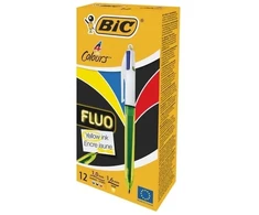 Rašikliai BIC 4 spalvų fluorescenciniai 12 vnt
