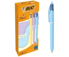 Rašikliai BIC 4 spalvų pastelinių atspalvių rinkinys 12 vnt