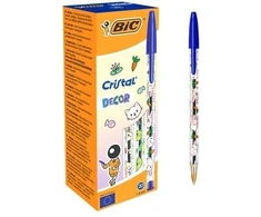 Rašikliai BIC Cristal Kawaii 1 mm mėlyni 20 vnt