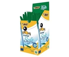 Rašikliai BIC Cristal Soft žali 50 vnt. dėžėje