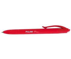 Raudonas rašiklis P1 rubber touch 25 vnt. Milan