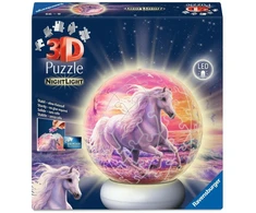 Ravensburger 3D dėlionė naktinė lempa arkliai paplūdimyje