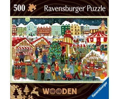 Ravensburger Medinė dėlionė 500 detalių Kalėdų mugė