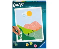 Piešimo pagal skaičius rinkinys CreArt Ravensburger 23643 Minimalistiniai peizažai 4