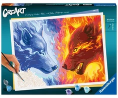 Ravensburger Rankdarbių rinkinys paveikslui tapyti pagal skaičius vilkai