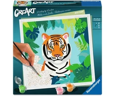 Ravensburger Spalvinimo rinkinys CreArt tigras su blizgiu laku 12+