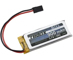 Redox ličio polimero akumuliatorius 900 mAh 3,7 V JR jungtimi