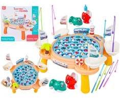 Šeimos žaidimas žvejyba su stalu ir žuvytėmis