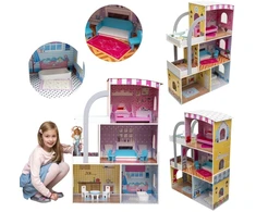 Šiuolaikinė prabangi vila – lėlių namelis Barbie