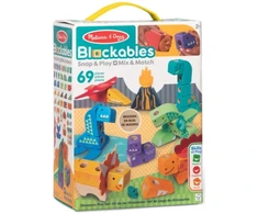 Spin Master Medinės kaladėlės Melissa&amp;Doug: Blockables – dinozaurų pasaulis