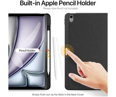 Sulankstomas dėklas Dux Ducis Domo su vieta rašikliui iPad Air 13 (2024) juodas