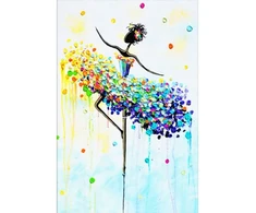 Tapyba pagal numerius balerina 40x50 cm drobėje su rėmu