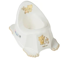 TEGA PO-046-118 Neslystantis puodukas su muzikine dėžute TEDDY BEAR baltas perlas