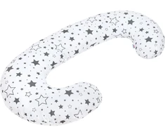 Universali C formos žindymo pagalvė New Baby Stars pilka