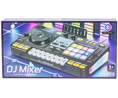 Vaikiška DJ konsolė su mikrofonu ir LED apšvietimu