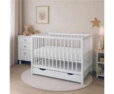 Vaikiška lovytė su stalčiumi New Baby BASIC balta