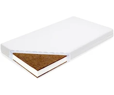 Vaikiškas čiužinys New Baby STANDARD 120x60x11 cm kokosų putos–kokosų baltas