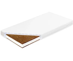 Vaikiškas čiužinys New Baby STANDARD 120x60x8 cm kokosų putos–kokosų baltas