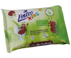 Vaikiškas drėgnas tualetinis popierius Linteo KIDS 50 vnt.
