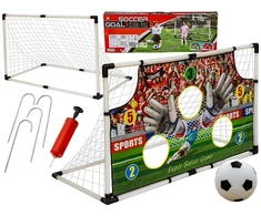 Vaikiškas futbolo vartų rinkinys su kamuoliu žaidimui lauke