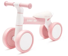 Vaikiškas paspirtukas Baby Mix Baby Bunny Hop itin lengvas rožinis