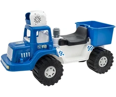 Vaikiškas policijos automobilis su burbulų pūstuvu BAYO 70 cm