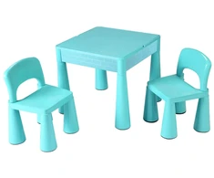 Vaikiškas staliukas ir dvi kėdės NEW BABY mint