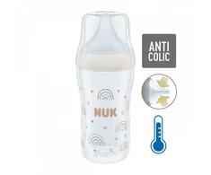Vaikiškas stiklinis buteliukas NUK Perfect Match su temperatūros kontrole 230 ml