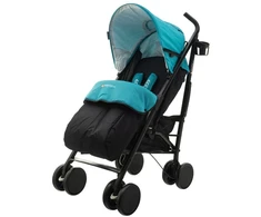 Vaikiškas vežimėlis eco swiss design 300d mėlynas eurobaby