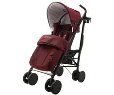 Vaikiškas vežimėlis eco swiss design 300d violetinė raudona eurobaby