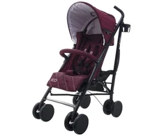 Vaikiškas vežimėlis eco swiss design 300d violetinė raudona eurobaby