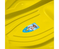 Vaikiškos rogutės sklandytuvas Mussel Baby Mix PREMIUM COMFORT 80 cm geltonos spalvos