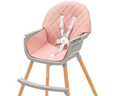 Valgomojo kėdė Baby Mix Freja medinė dulkiškai rožinė