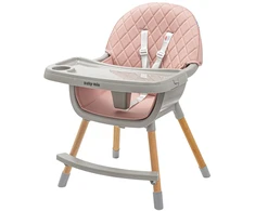 Valgomojo kėdė Baby Mix Freja medinė dulkiškai rožinė