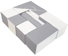 Vell Putplasčio blokai – Giant Building Set 11 vnt. baltai pilkos spalvos