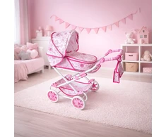 Vežimėlis lėlėms 2in1 New Baby Monika Flowers