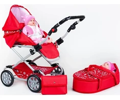 Vežimėlis lėlėms 2in1 New Baby rožinis