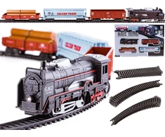 Žaislinis traukinys Rail King su 3 vagonais