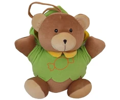 BABY MIX TK/P/1034-0700 Muzikinė dėžutė meškiukas žalioje striukėje 46552