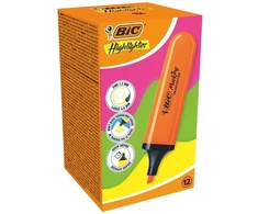 Žymeklis neoninė oranžinė BIC 12 vnt