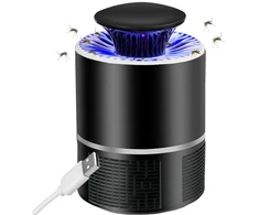 Elektrinė vabzdžių gaudyklė nuo uodų su LED lempa, USB, juoda