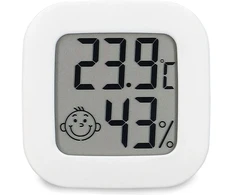 Elektroninis termometras higrometras patalpų temperatūrai ir oro drėgnumui, LCD ekranas