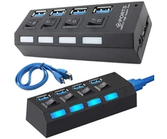 Kilimėlis USB šakotuvas su 4 USB 3.0 prievadais