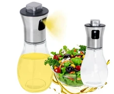 Stiklinis aliejaus purškimo buteliukas, 200 ml, 7 x 26,5 cm