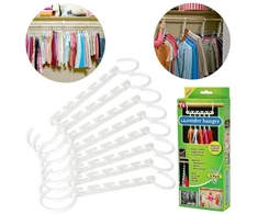 Vietos tausojančios pakabos drabužiams, plastikinės, sudedamos, 8 vnt.