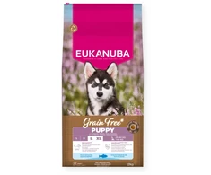 Eukanuba begrūdis Puppy Large begrūdis sausas maistas didelių veislių šuniukams su žuvimi, 12 kg