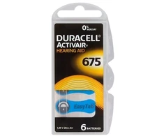 Duracell ActivAir elementai klausos aparatams PR44 675, 6 vnt.