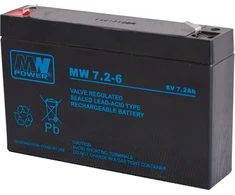 Mw Power MWPower MW 6V 7.2Ah F1(187) AGM akumuliatorius, 6-9 metai